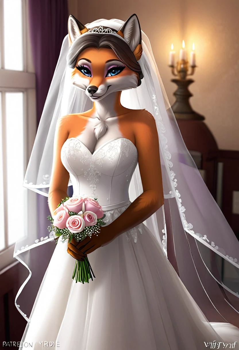 furry fox yiff bride long veil veil veil women & women&#39;s wedding dress wedding dress puffy lace wedding dress long veil tiara chapel,