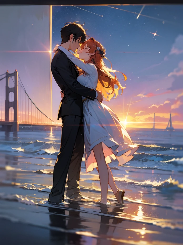 Of course, here are some English lyrics with a love theme:
(Verse 1)
Underneath the starlit sky, we dance,
In the silence of the night, romance.
Your laughter like a melody, so sweet,
In your arms, my heart finds its beat.
(Chorus)
You're the sunlight in my darkest day,
With you, my love, I'll always stay.
In your embrace, I find my home,
With you, my love, I'll never roam.
(Verse 2)
Every whisper of your name, a sigh,
With you, my love, I'll reach the sky.
In your eyes, I see my reflection,
A love so deep, it defies perception.
(Bridge)
Through the storms and the raging sea,
With you, my love, I'm wild and free.
In your touch, I find my salvation,
A love like ours, a divine creation.
(Chorus)
You're the sunlight in my darkest day,
With you, my love, I'll always stay.
In your embrace, I find my home,
With you, my love, I'll never roam.
(Outro)
So let's write our story, hand in hand,
Together forever, we'll take a stand.
In your love, I find my destiny,
With you, my love, I'm finally free.
Feel free to modify or expand upon these lyrics to suit your own style and emotions!,