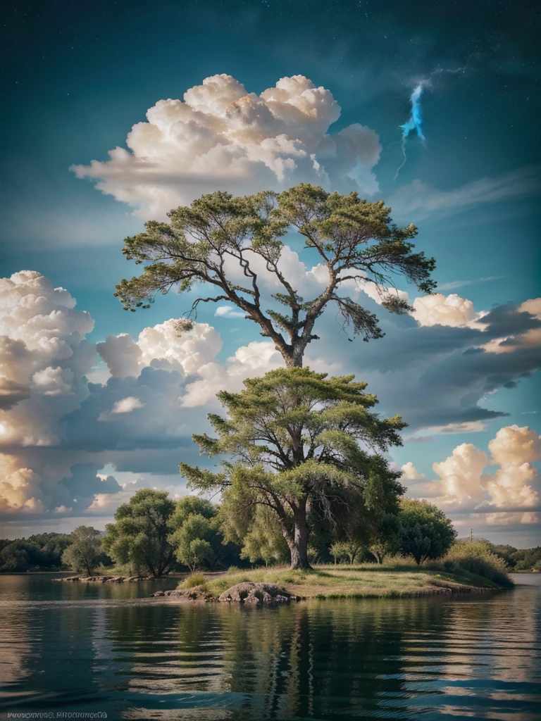 Celestial Tree, big tree, paisaje, panorama, Sky Heaven, naturey, palmtrees, Cedars, forst, Rivers of water, Thunder Light, Detailed Realistic FullHD Fotorrealism, Majestic, comely, fire, villany,  Thunders, Sky Thunders, Woman, Woman's in the Waters, Beauty Woman, Stars, photorrealistic 6K, UltraHD Detailed, detailed colors 8K, Elegant beauty, floor, stele, lightning strikes, heavens, Divine Sky, tempest, Towards the heavens, heavenly, Godlike, photorrealistic, Rendering, 4K, 8K, detailed textures, detailed shadows, padoru, detailed colors, Gods Sky, UltraHD 16K Details, 16K photorealistic textures, detailed sharpness 16K, detailed sharpness, detailed colors, realistic shadows, Ultra realistic textures, High Power, Natural Beauty, natural colors, realistic contrast, Texturas photorrealistics, detailed colors, lifelike colors, detailed shadows, Textuta photorrealistic FullHD, Sombras photorrealistics 8K, HD photorrealistic, 8K Ultra Realistic Details, Cor photorrealistic 4K, FullHD Detailed Lights, Texturas Detalhadas photorrealistics 8K, Nitidez photorrealistic, villany, detailed 4k, ultra detaild, contraste realista de 8K, detailed sharpness, cores Ultra HD, chic,