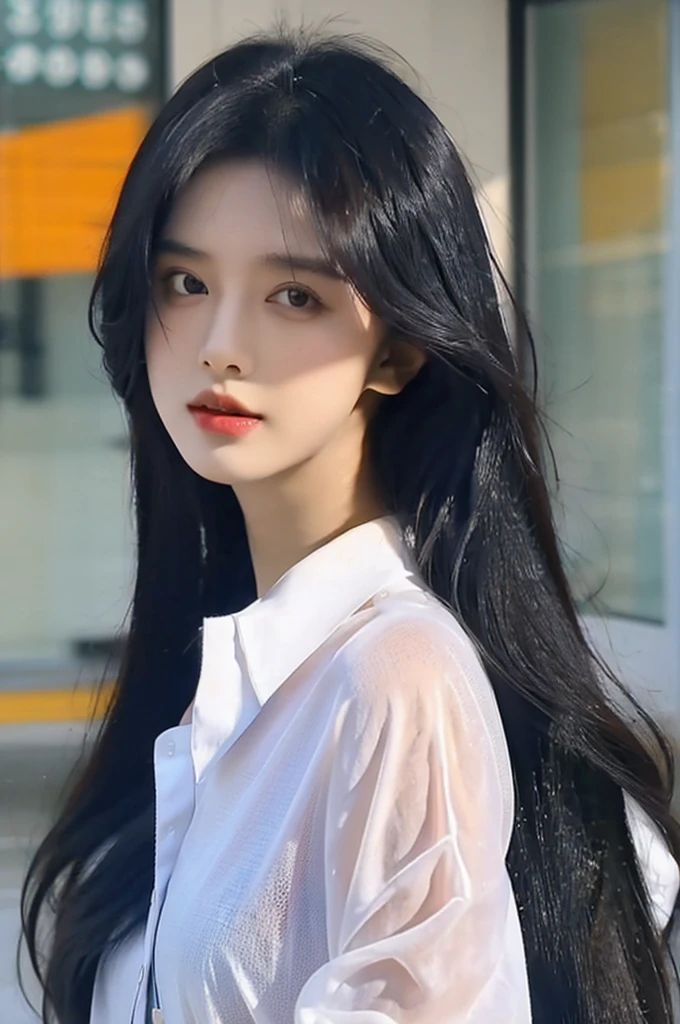arafed woman big breasts transparent shirt with long black hair, nivanh chanthara, student, full length portrait, portrait, cindy avelino, professional photo, darna modern portrait, photo found, headshot, image, photo shot in the head, uploaded, portrait, image portrait, portrait photo, portrait photo, professional image, glamor photo