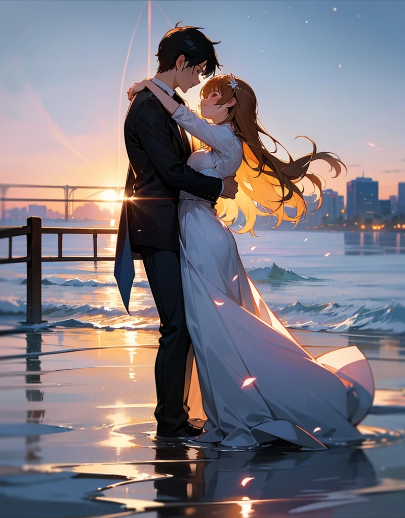 Of course, here are some English lyrics with a love theme:
(Verse 1)
Underneath the starlit sky, we dance,
In the silence of the night, romance.
Your laughter like a melody, so sweet,
In your arms, my heart finds its beat.
(Chorus)
You're the sunlight in my darkest day,
With you, my love, I'll always stay.
In your embrace, I find my home,
With you, my love, I'll never roam.
(Verse 2)
Every whisper of your name, a sigh,
With you, my love, I'll reach the sky.
In your eyes, I see my reflection,
A love so deep, it defies perception.
(Bridge)
Through the storms and the raging sea,
With you, my love, I'm wild and free.
In your touch, I find my salvation,
A love like ours, a divine creation.
(Chorus)
You're the sunlight in my darkest day,
With you, my love, I'll always stay.
In your embrace, I find my home,
With you, my love, I'll never roam.
(Outro)
So let's write our story, hand in hand,
Together forever, we'll take a stand.
In your love, I find my destiny,
With you, my love, I'm finally free.
Feel free to modify or expand upon these lyrics to suit your own style and emotions!,