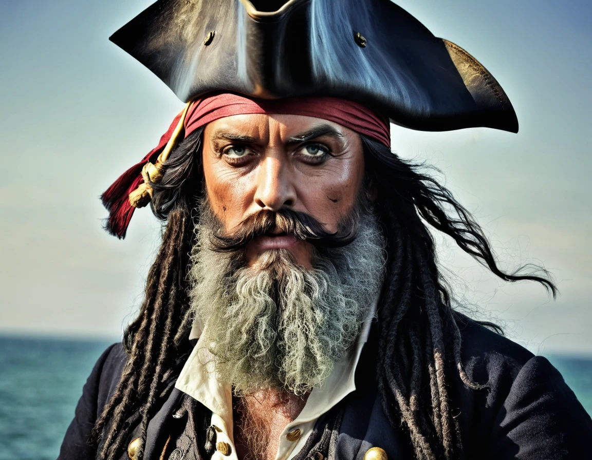 Imagine Edward teach le fameux pirate"barbe noire", il a des mèches enflammé qui fait beaucoup de fumer dans ces cheveux et dans sa barbe 