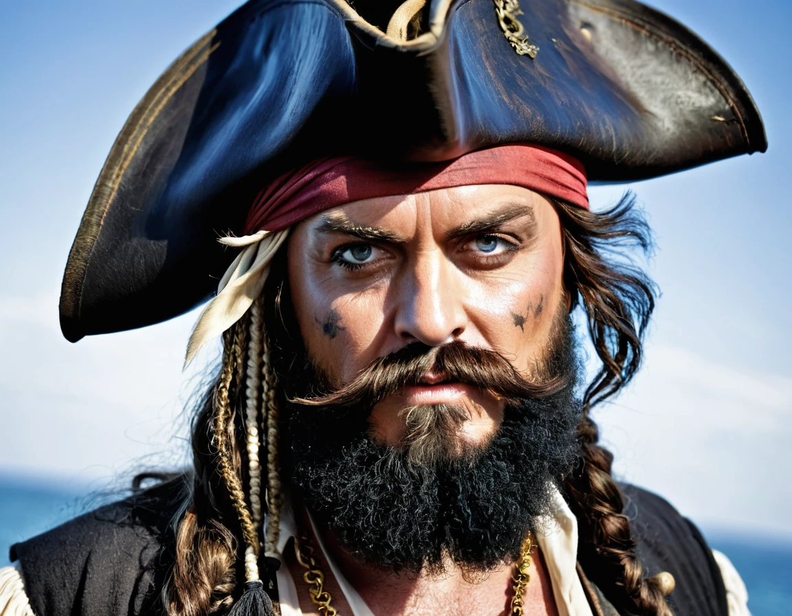 Imagine Edward teach le fameux pirate"barbe noire", il a des mèches enflammé qui fait beaucoup de fumer dans ces cheveux et dans sa barbe
