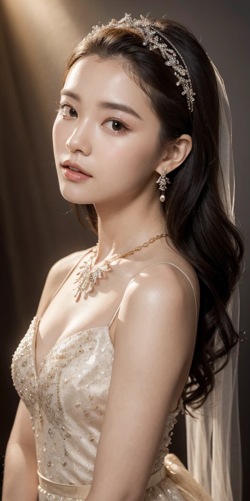 best quality, masterpiece, highres, 1girl,china wedding dress,hair ornament,necklace, jewelry,Beautiful face,upon_body, tyndall effect,photorealistic, dark studio, rim lighting, two tone lighting,(high detailed skin:1.2), 8k uhd, dslr, soft lighting, high quality, volumetric lighting, candid, Photograph, high resolution, 4k, 8k, Bokeh
