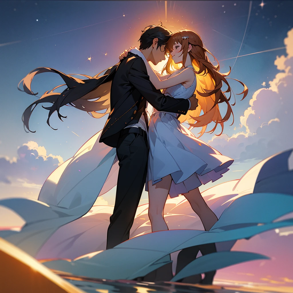 Of course, here are some English lyrics with a love theme:

(Verse 1)
Underneath the starlit sky, we dance,
In the silence of the night, romance.
Your laughter like a melody, so sweet,
In your arms, my heart finds its beat.

(Chorus)
You're the sunlight in my darkest day,
With you, my love, I'll always stay.
In your embrace, I find my home,
With you, my love, I'll never roam.

(Verse 2)
Every whisper of your name, a sigh,
With you, my love, I'll reach the sky.
In your eyes, I see my reflection,
A love so deep, it defies perception.

(Bridge)
Through the storms and the raging sea,
With you, my love, I'm wild and free.
In your touch, I find my salvation,
A love like ours, a divine creation.

(Chorus)
You're the sunlight in my darkest day,
With you, my love, I'll always stay.
In your embrace, I find my home,
With you, my love, I'll never roam.

(Outro)
So let's write our story, hand in hand,
Together forever, we'll take a stand.
In your love, I find my destiny,
With you, my love, I'm finally free.

Feel free to modify or expand upon these lyrics to suit your own style and emotions!,