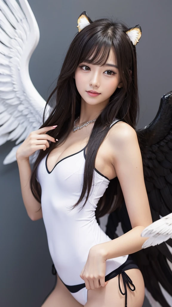 beautiful girl judge lawyer Tiger with wings