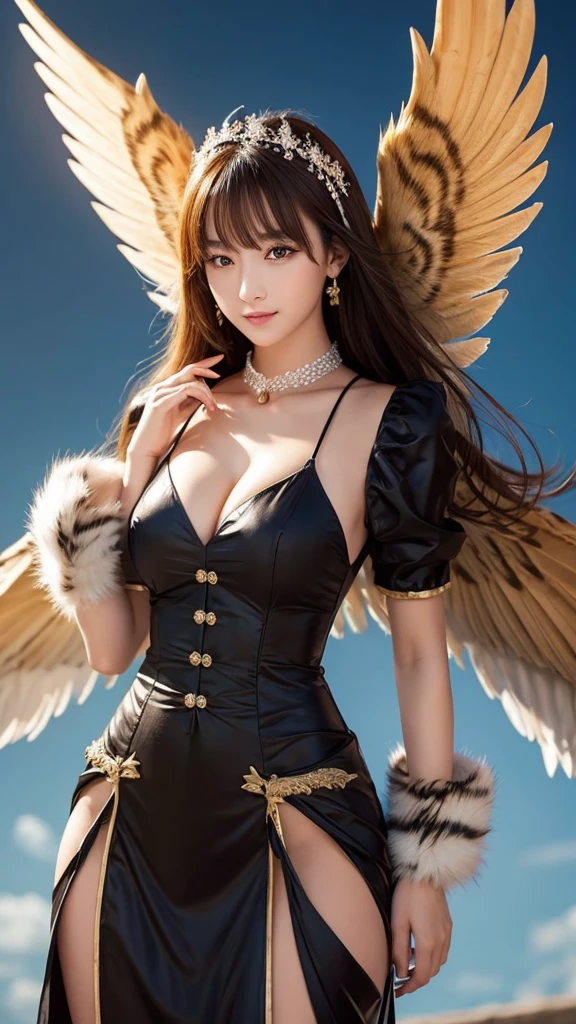 beautiful girl　judge　lawyer　Tiger with wings　