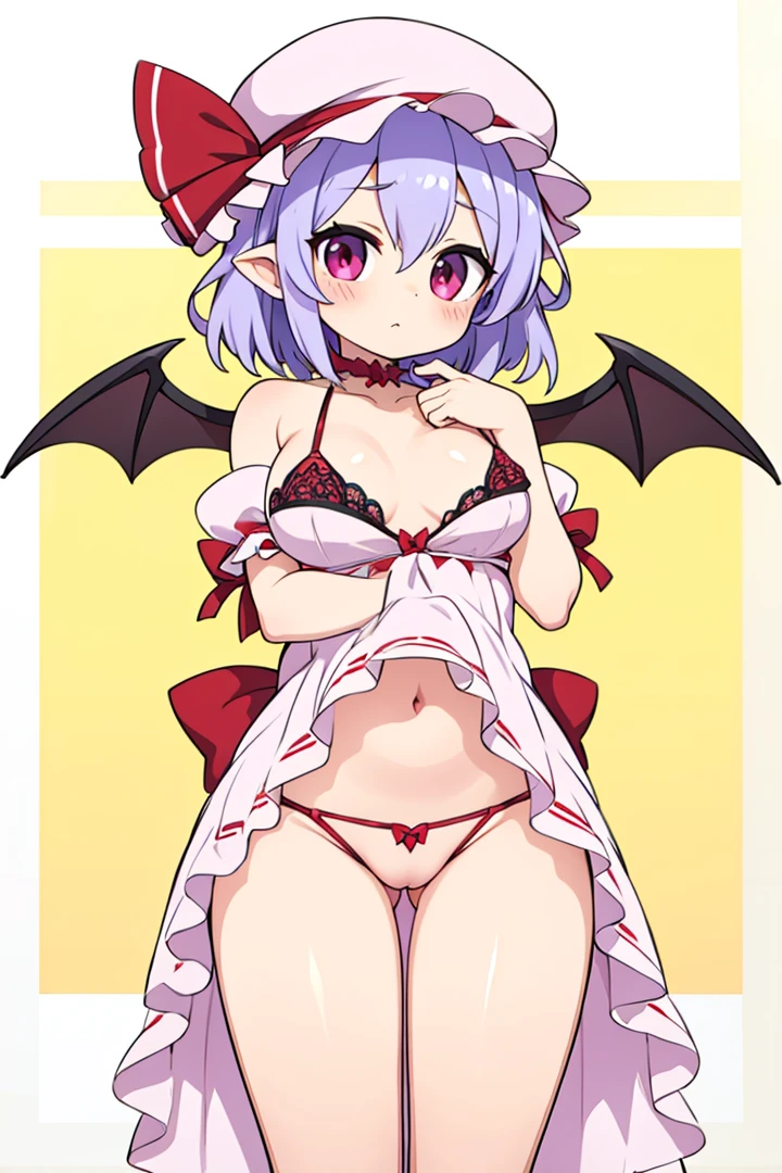 Remilia Scarlet Beautiful breasts cute face blackThong