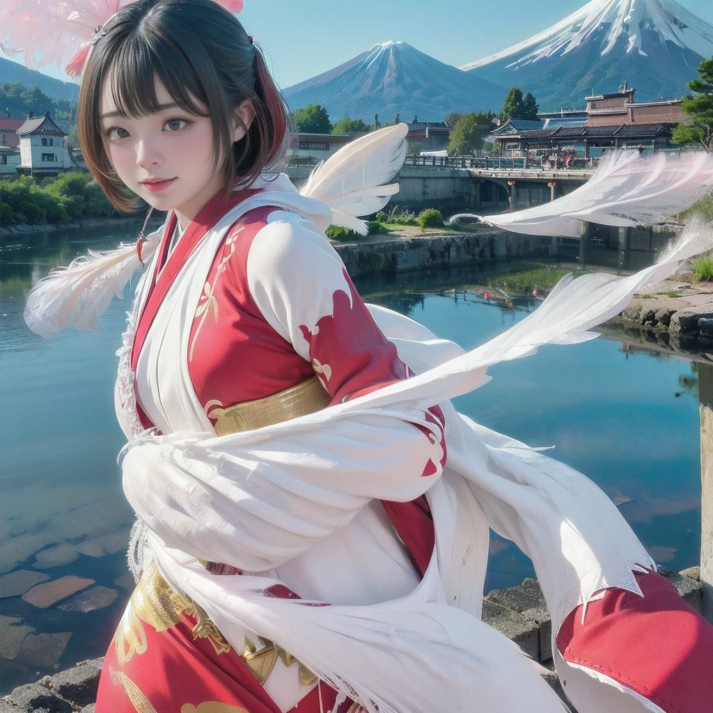 ((8K, RAW Photos, Highest quality, masterpiece)),((Showing the kimono from the obi up:1.5)), High-resolution RAW color photos、
Professional close-up photography, (Realistic, フォトrealism: 1.37),
(Highest quality), (Best Shadow), (Best illustrations),
High-quality images、Skin Radiance、Texture of skin and clothing、
Expression of fine eyes、Shiny Hair,Long Hair Girl, Manga inspired by Lee Jong-suk,
Trending on deviantart, realism, detailed manga style, Manga art style,
Perfect Line Drawing, Beautiful line art, digital manga art girl, K-POPアイドル,
Beautiful brown eyes, Fuller lips, Gorgeous face with attention to detail,
(Cute Smile), attractive, Innocent, (Perfectly detailed face),
(Detailed and carefully drawn hand) Photorealistic images, Written boundary depth,
(Japanese style princess cut hairstyle:1.5),
best quality, masterpiece, New Year,
((Kimono with strikingly beautiful colorful colors, red, Silver, gold:1.7)),
Three Japanese high-school cute girls, ((looking straight:1.5)),
gently smiling,
((upper arms hidden by clothes and hair:1.5)),
(innocent and pure high-school-girls:1.7)
((white short scarf:1.5)), ((white feather shawl:1.5)),
(separately side by side:1.5),
shrine background, (mount Fuji:1.3), ((snow))
winter(season), (outdoors:1.5)