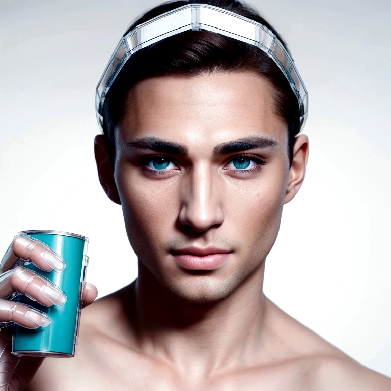 a man (8K, 4K, best quality, high resolution: 1.2), (Masterful, realistic, Photorealistic: 1.4), 1 man, 30 years old, Alone, handsome face, eyelashes, nose, glossy lips, (Beautiful eyes, viewer, clear skin, white skin: 1.5), Fine complexion, , Create a professional and creative logo for the company "C2" (Controle Dois). The logo should include a happy player with medium to dark brown skin, holding a video game controller in one hand and offering a second controller to the viewer, breaking the fourth wall. The scene should include a hot cup of coffee. The facial expression should convey joy and fun. **Specific Details:** - **Style:** Professional and modern - **Color Palette:** Vibrant, with blue, green, and other colors representing fun and technology - **Text:** Include the name "C2" prominently and stylishly - **Layout:** Balanced, with the character and text well-integrated - **Usage:** Website, social media, and printed materials