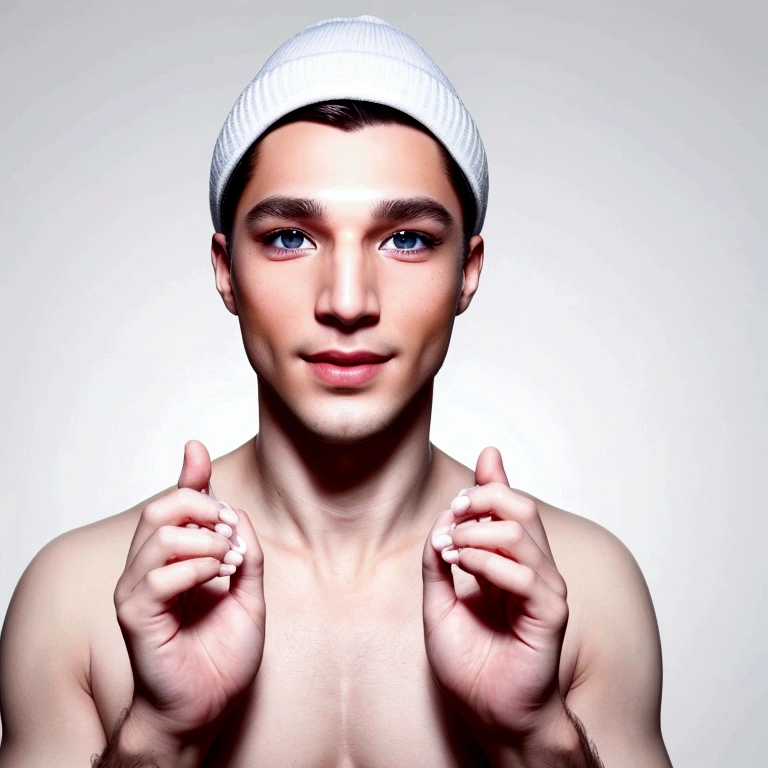 1 man, 30 years old, Alone, handsome face, eyelashes, nose, glossy lips, (Beautiful eyes, viewer, clear skin, white skin: 1.5), Fine complexion, , Create a professional and creative logo for the company "C2" (Controle Dois). The logo should include a happy player with medium to dark brown skin, holding a video game controller in one hand and offering a second controller to the viewer, breaking the fourth wall. The scene should include a hot cup of coffee. The facial expression should convey joy and fun.