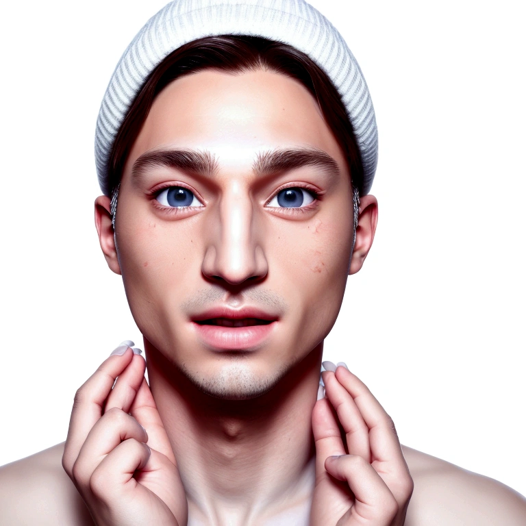a man, 30 years old, Alone, handsome face, eyelashes, nose, glossy lips, (Beautiful eyes, viewer, clear skin, white skin: 1.5), Fine complexion, , Create a professional and creative logo for the company "C2" (Controle Dois). The logo should include a happy player with medium to dark brown skin, holding a video game controller in one hand and offering a second controller to the viewer, breaking the fourth wall. The scene should include a hot cup of coffee. The facial expression should convey joy and fun.