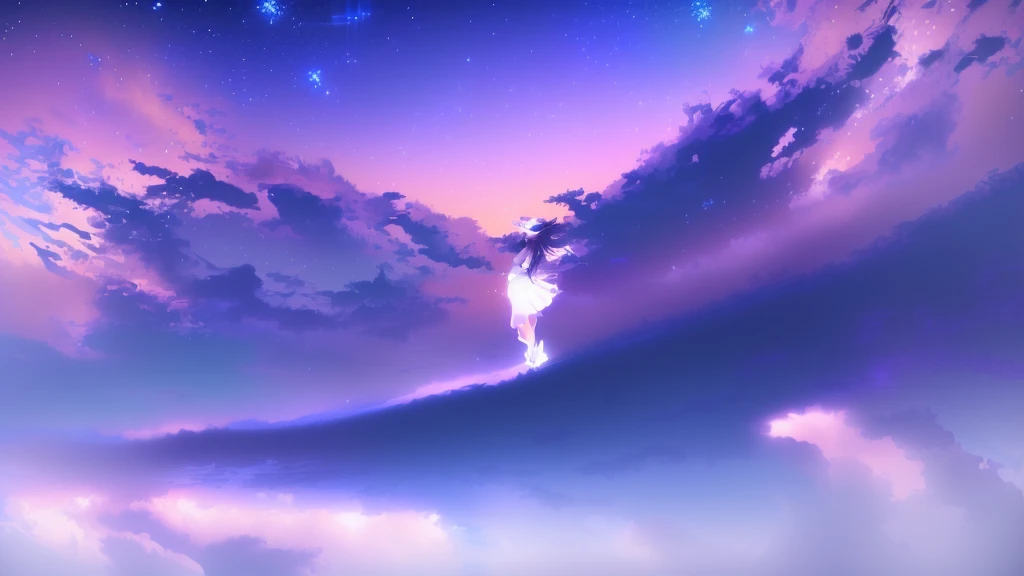 anime, A girl in a white dress floats in the water, Makoto Shinkai Cyril Rolland, anime girl walking on water, anime movie background, beautiful anime scene, today's featured anime still, anime film still, screenshot from the anime film, anime still film anime shikishi, star(null) starry_null