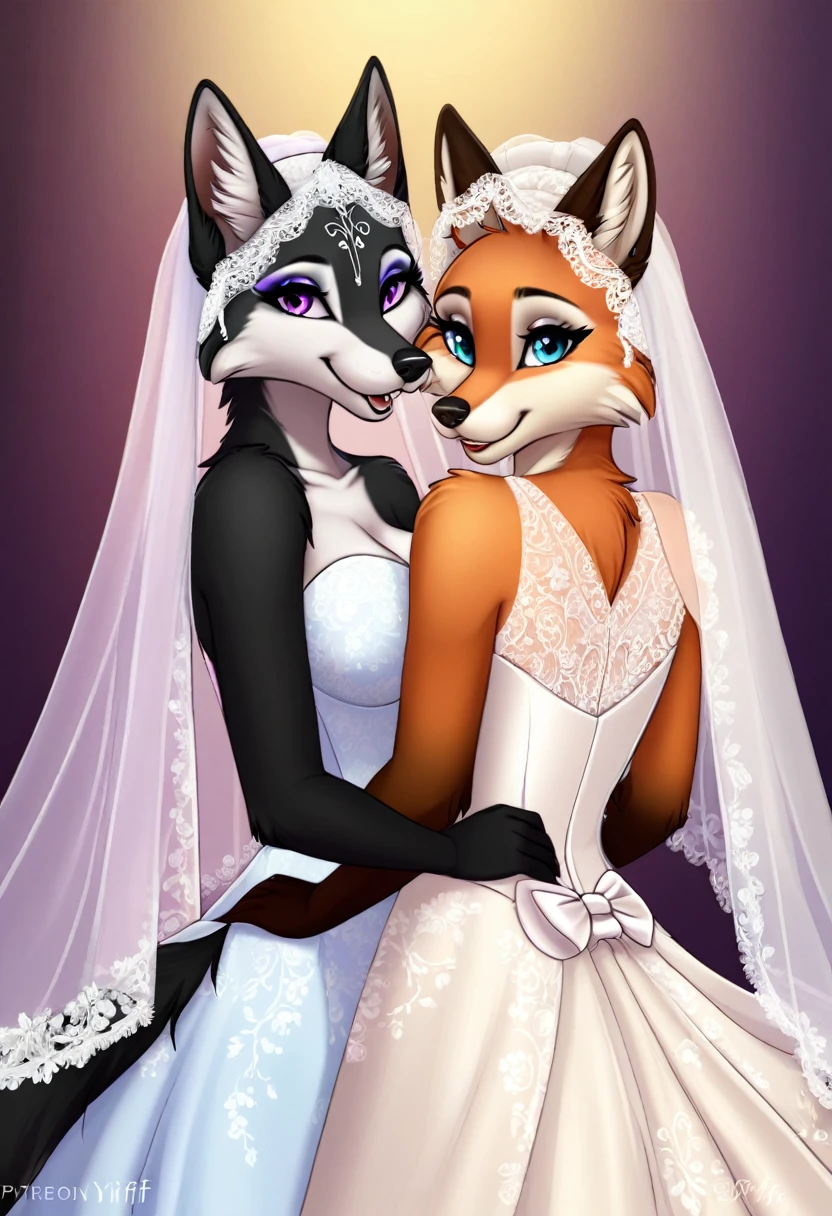 furry fox yiff bride long veil veil veil women & women's wedding dress wedding dress puffy lace wedding dress long veil tiara chapel,