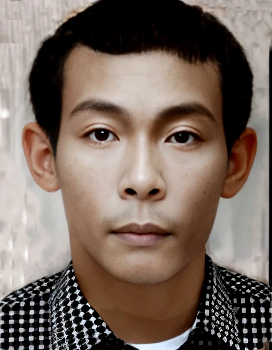 A man indonesia a wearing shirt white, potrait photo, detail, colorize