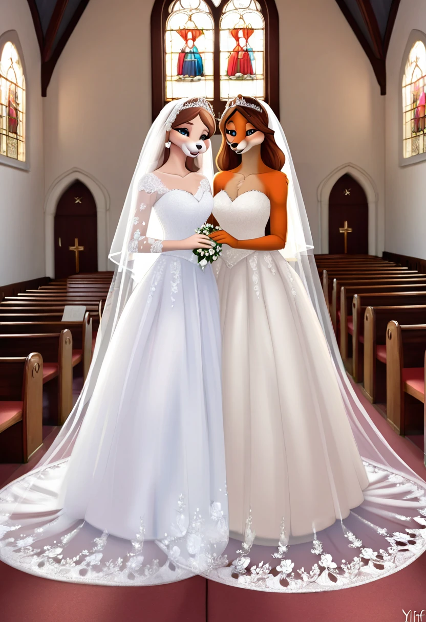 furry fox yiff bride long veil veil veil women & women& wedding dress wedding dress puffy lace wedding dress long veil tiara chapel,