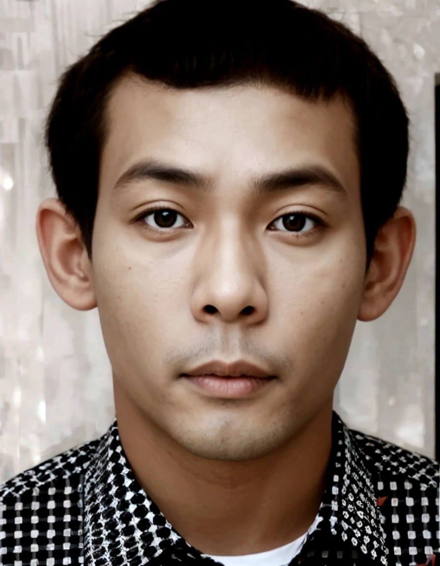 A man indonesia a wearing shirt white, potrait photo, detail, colorize