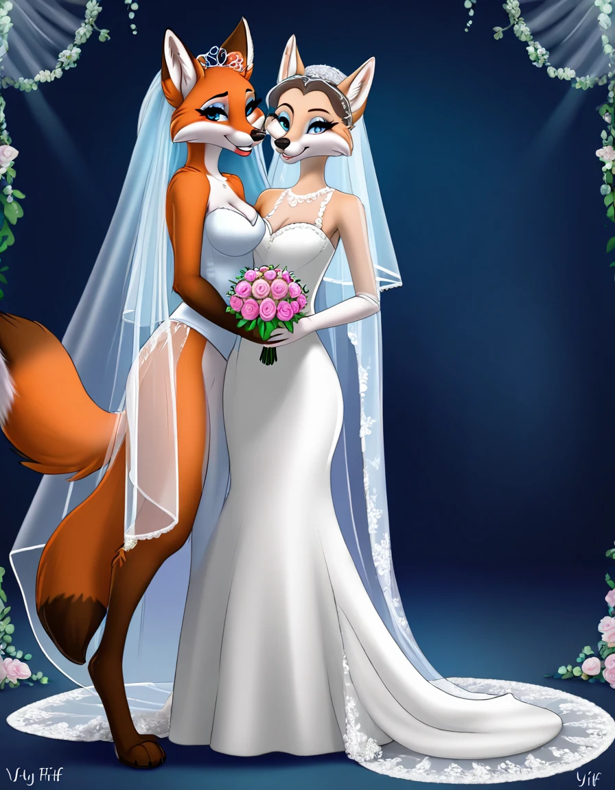 furry fox yiff bride long veil veil veil women & women&#39;s wedding dress wedding dress puffy lace wedding dress long veil tiara chapel,
