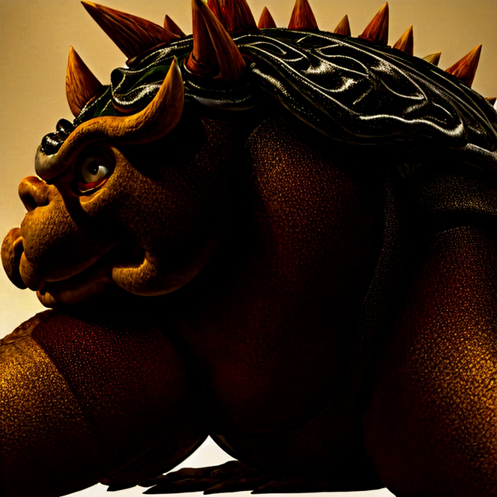 modelshoot style, (extremely detailed 8k wallpaper), bowser nude, Intricate, High Detail, dramatic