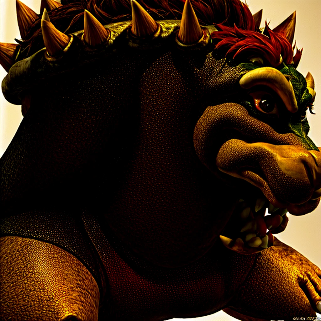 modelshoot style, (extremely detailed 8k wallpaper), bowser nude, Intricate, High Detail, dramatic
