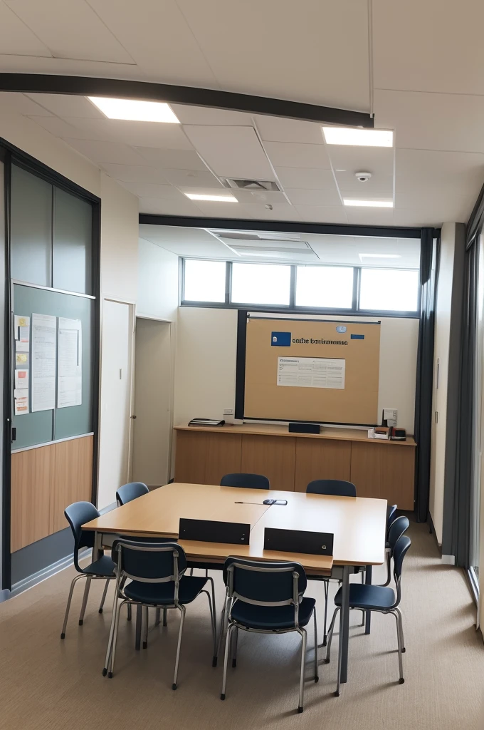 Design the school boardroom, with a sign saying directorate on the door