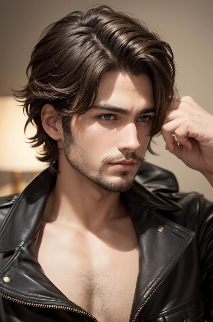 Mix the American cut with the social one for wavy masculine hair