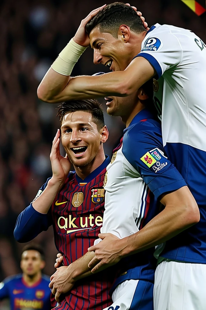 Messi laugh ronaldo cry