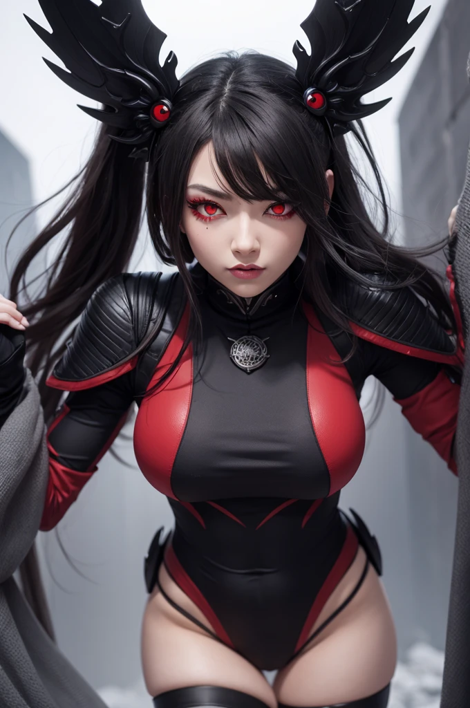 make me a character with red eyes man