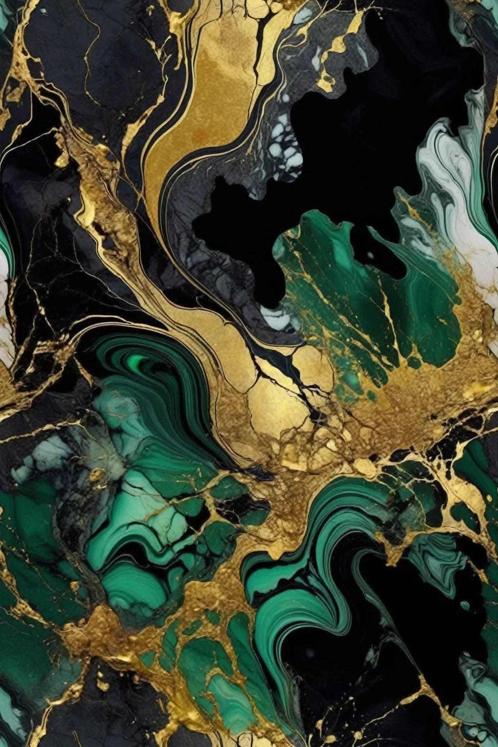 a beautiful abstract marble texture, with colors of black, green and gold, highly detailed, intricate design, marble material, BY Anne Bachelier,