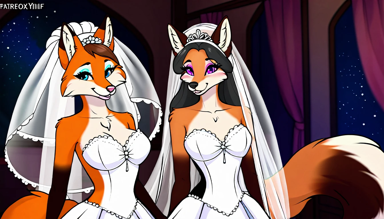 furry fox yiff bride long veil veil veil women & women's wedding dress wedding dress puffy lace wedding dress long veil tiara chapel,
