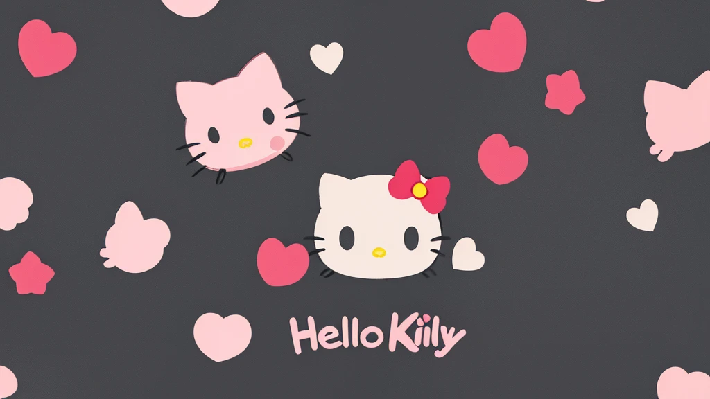 hello kitty wallpaper with black colors