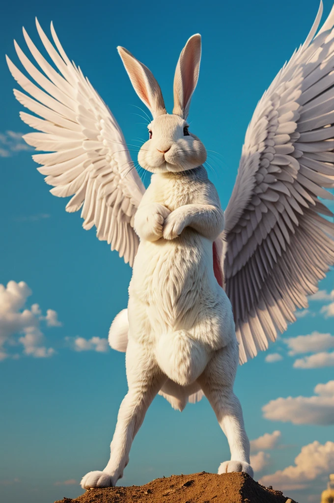 a rabbit with wings