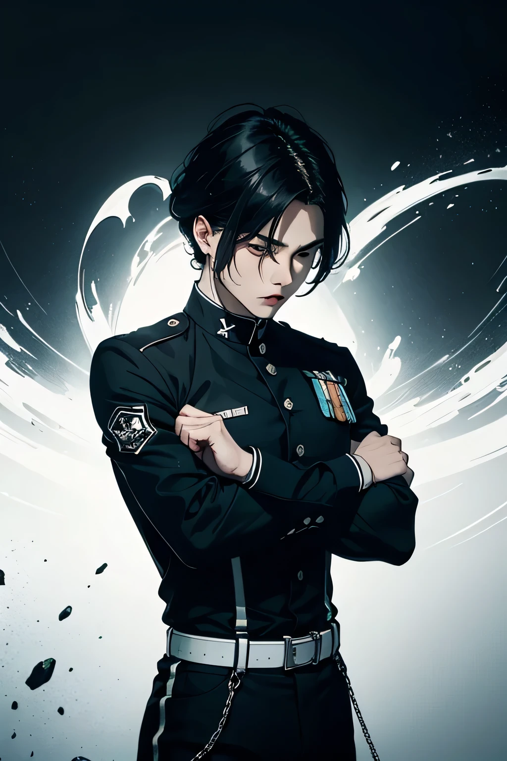 Man practitioners wear a striking black and white uniform. The primary color is black, symbolizing inner strength and discipline, while white accents represent the powerful energy and passion harnessed through the Buildforce technique