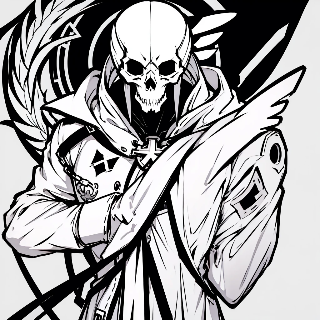 Skull Wings , white Colors , blazblue