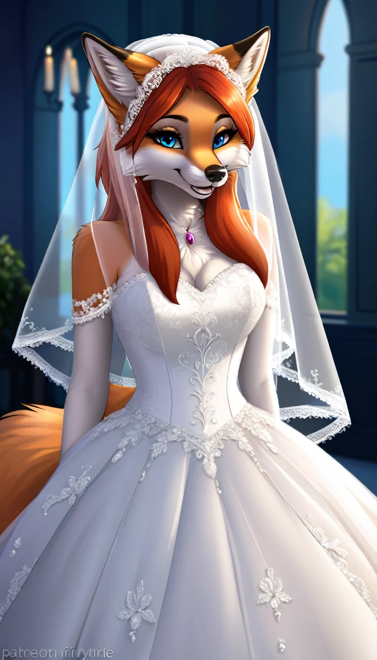 furry fox yiff bride long veil veil veil women & women's wedding dress wedding dress puffy lace wedding dress long veil tiara chapel,