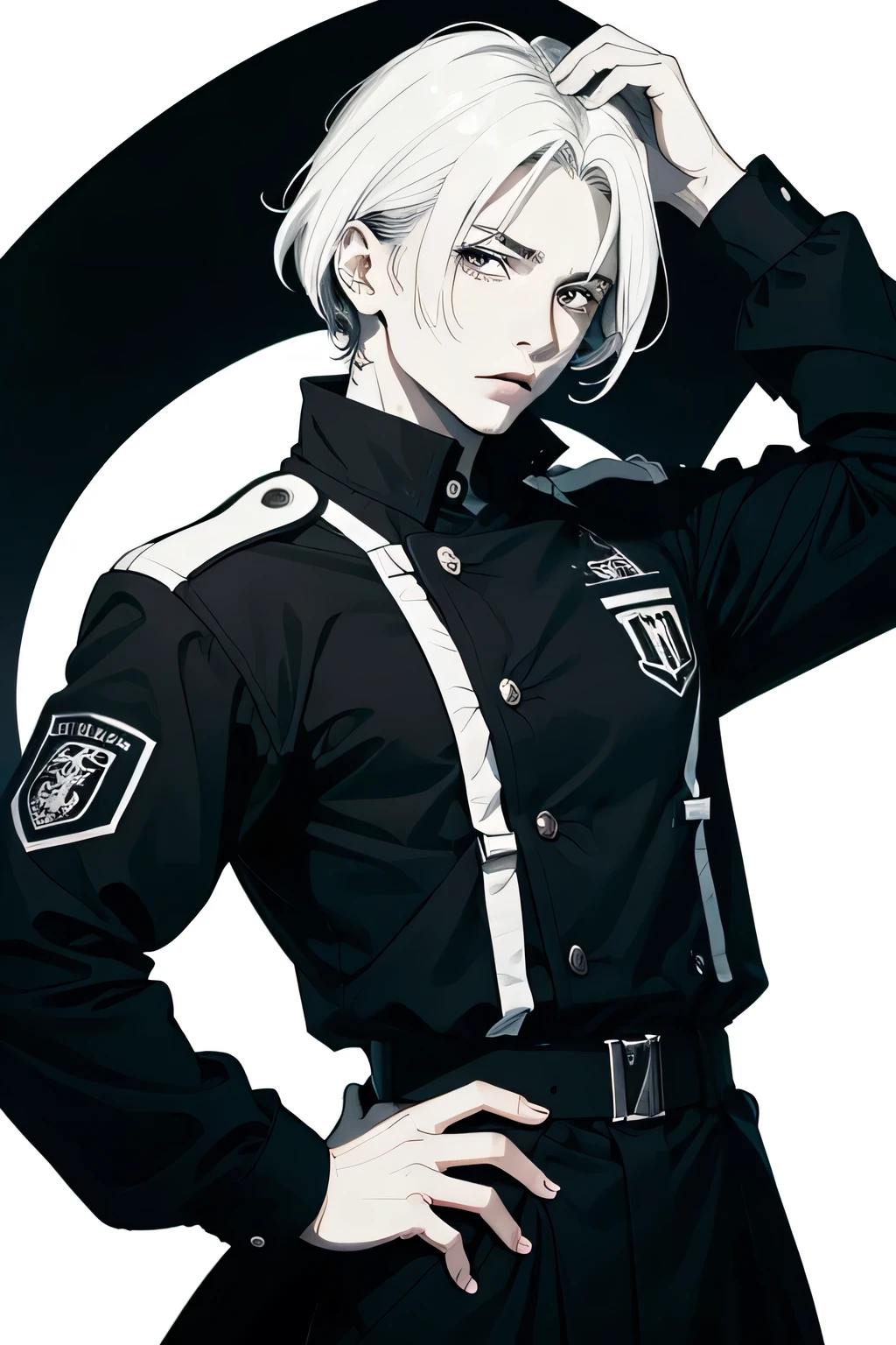 Man practitioners wear a striking black and white uniform. The primary color is black, symbolizing inner strength and discipline, while white accents represent the powerful energy and passion harnessed through the Buildforce technique