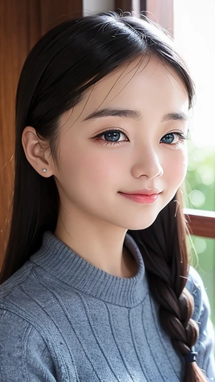 8K、cute、Adult Girl、detailed、Braid your hair in an intricate way、Twin tails