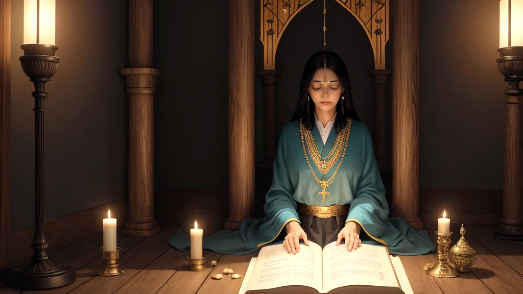 "Description: Create a transformational scene illustrating the impact of personal testimonies on individuals' lives. Show a before-and-after depiction of someone struggling with doubt or fear, then experiencing a profound change after hearing a testimony about the afterlife. Illustrate moments of reflection, prayer, and spiritual awakening, symbolizing the journey from skepticism to faith and hope.
Details: Use contrasting colors and lighting to depict the shift from darkness to light, metaphorically representing inner transformation. Incorporate symbols of faith such as open books, prayer beads, and comforting gestures to emphasize the spiritual journey. Include subtle details like peaceful surroundings or divine presence to highlight the transcendent nature of the testimonial experience. This visual should convey a sense of spiritual renewal and the transformative power of personal stories."