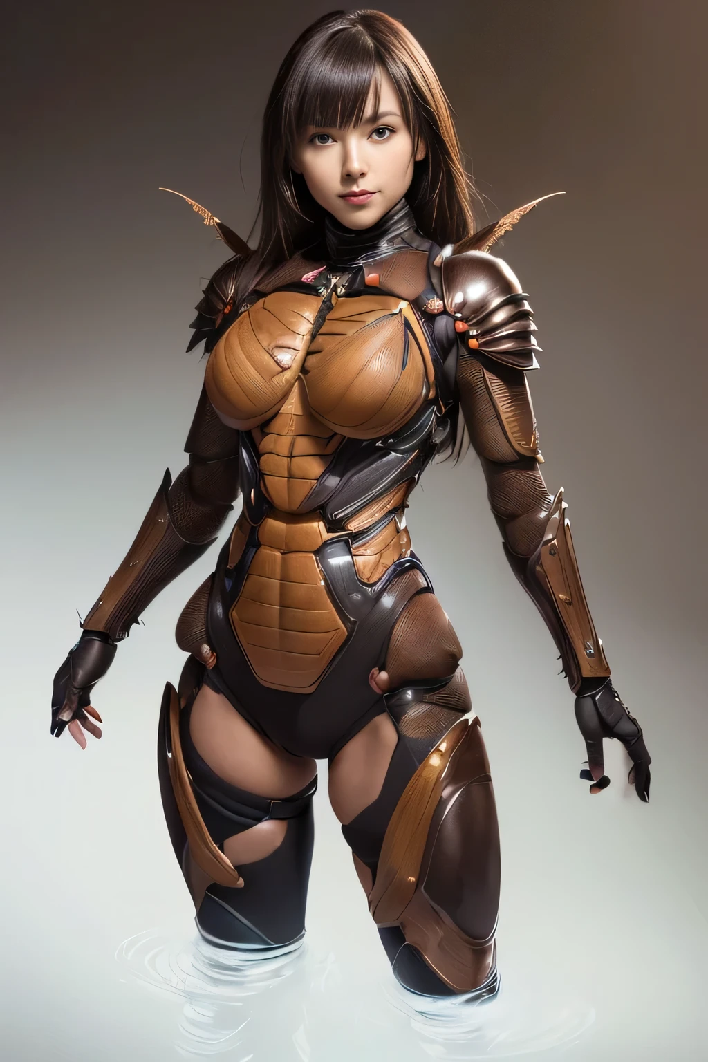 (high resolution,masterpiece,best quality,extremely detailed CG, anime, official art:1.4), realistic, photo, amazing fine details, all intricate, gloss and shiny,awesome many layers, 8k wall paper, 3d, sketch, kawaii, illustration,( solo:1.4), perfect female proportion,villainess, (fusion of dark brown cockroach and lady:1.4), (brown cockroach form lady:1.2), (brown cockroach lady:1.2), (fusion:1.2), (solo:1.4), (evil smile:1.2), muscular, abs, (cockroach brown exoskeleton bio insect suit:1.4), (cockroach brown exoskeleton bio insect armor:1.2), (brown transparency cockroach wing:1.4), (brown cockroach antennae:1.3),