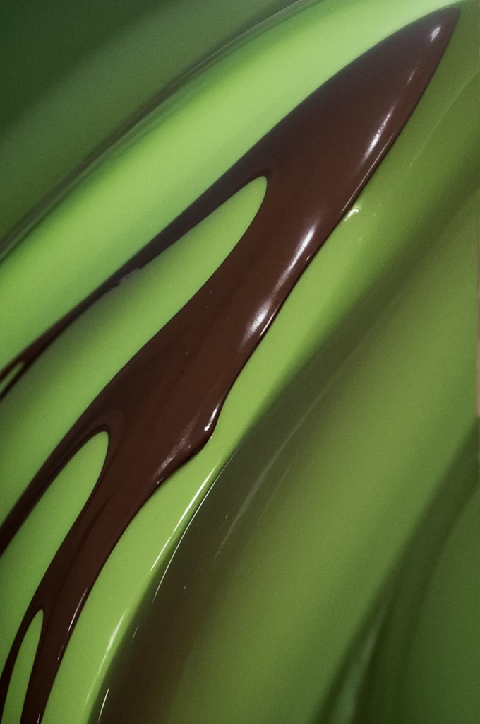 smooth, green, glossy, melted chocolate, wavy texture background