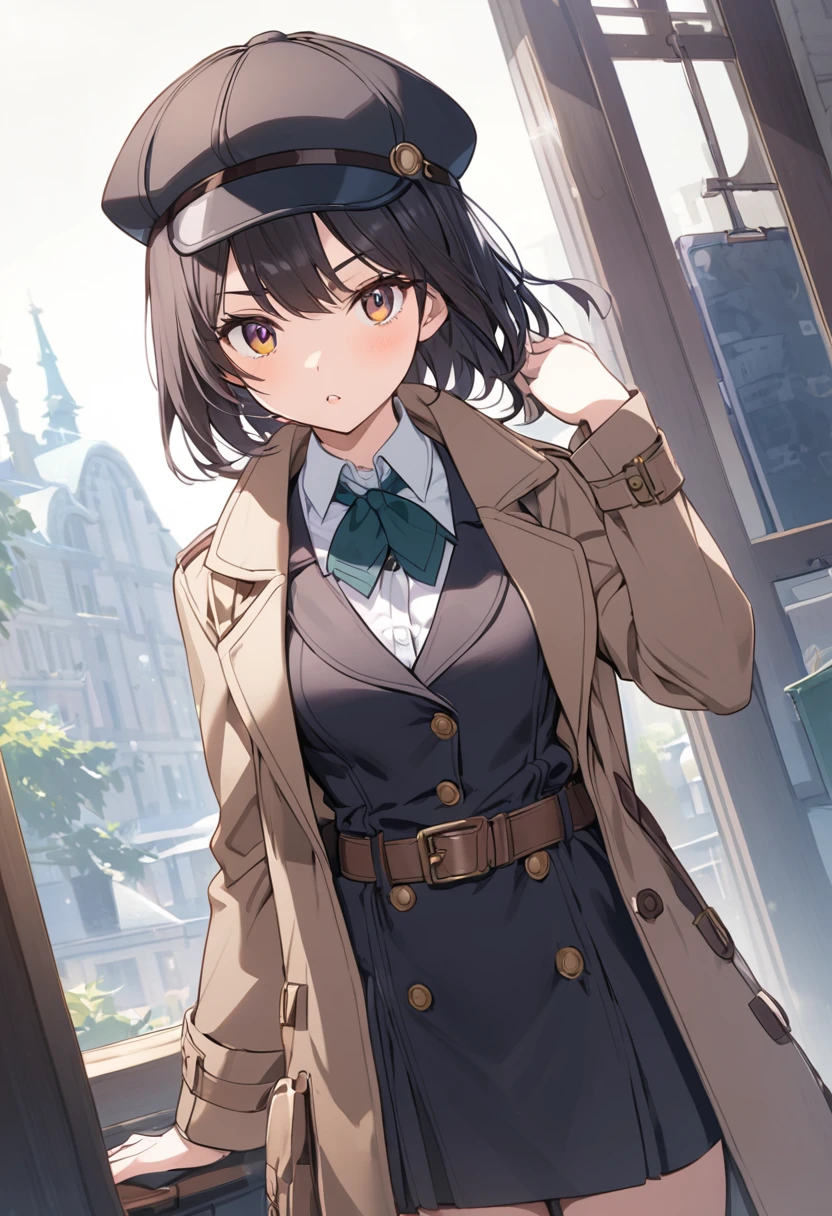 Short female detective