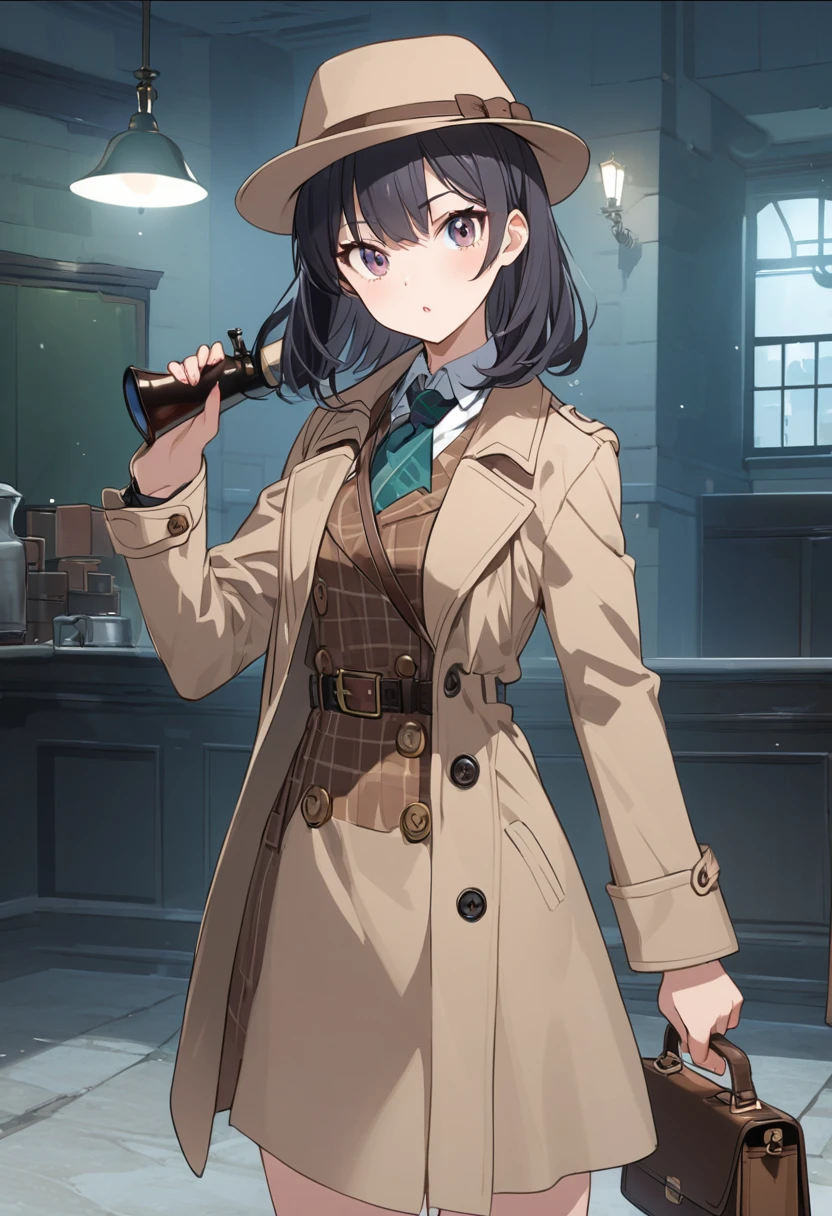 Short female detective