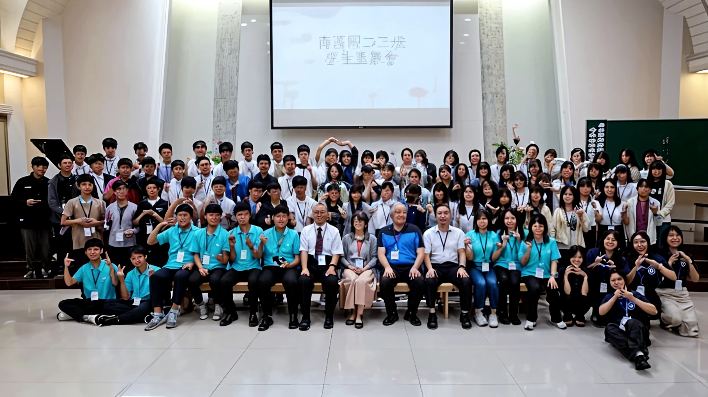 there are many children posing for a picture in front of a computer, jinyiwei, yanjun chengt, by An Zhengwen, ???, school class, cai xukun, inspired by Ding Yunpeng, xue han, yan, wei wang, li zixin, inspired by Li Shixing, inspired by Ding Guanpeng, mingchen shen
