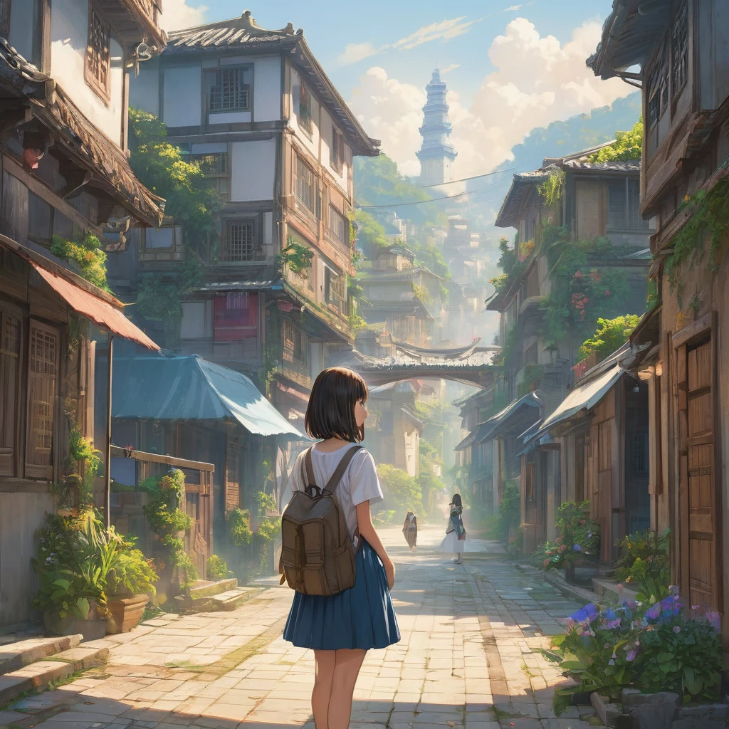 (masterpiece, Highest quality:1.2), One girl, alone,15 years old,Shortcuts