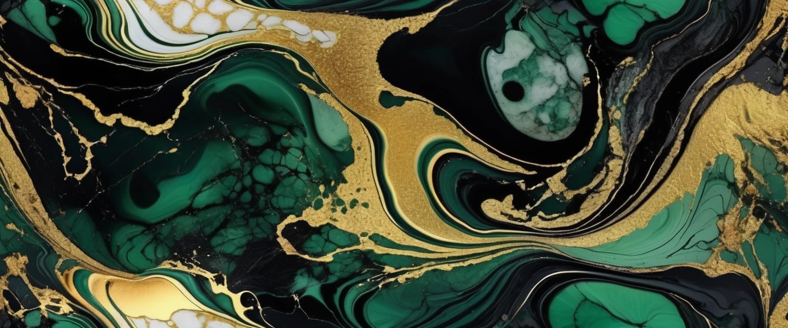 a beautiful abstract marble texture, with colors of black, green and gold, highly detailed, intricate design, marble material, BY Anne Bachelier,