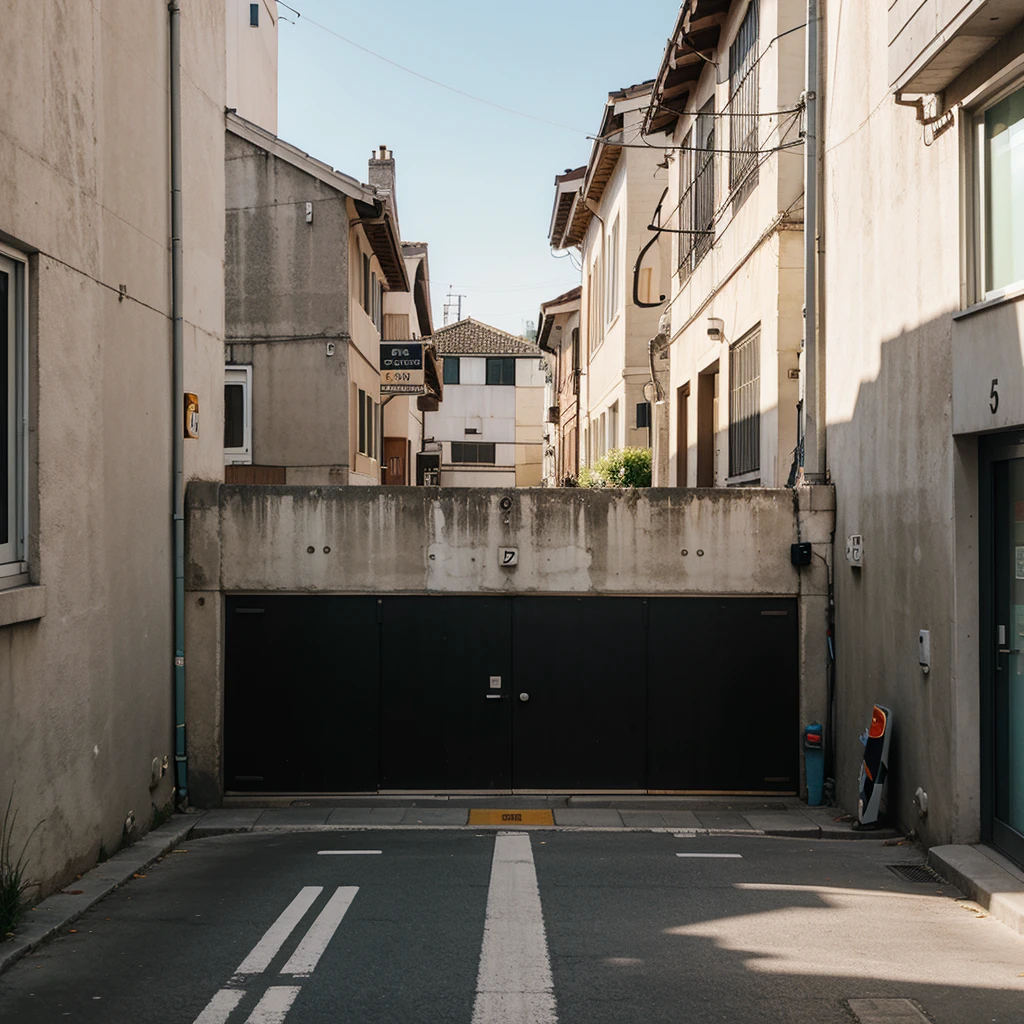 Illustrated linear-horizontal modern street