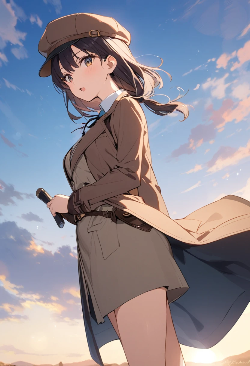 Short female detective