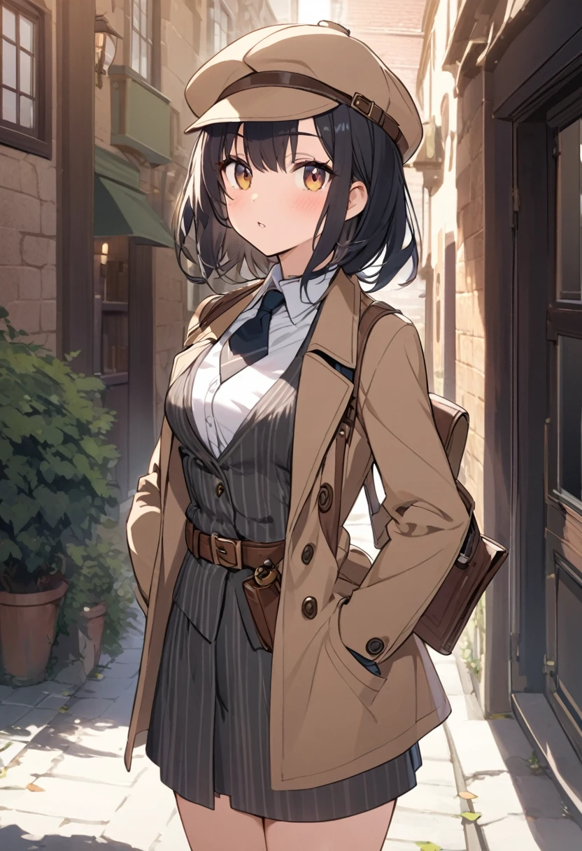 Short female detective