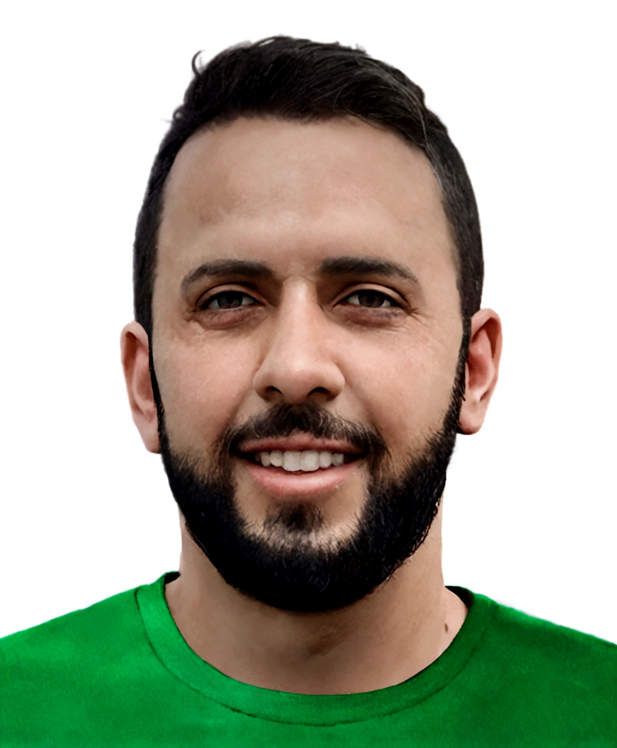 Man with beard and green shirt smiling, aykut aydogdu, Mohammed Chahin, mohamed reda, emad mostaque, dan dos santos, borja, Ahmad Merhab, caio santos, hicham habchi, henrique alvim corrêa, eytan zana, Ismail, necro borja
