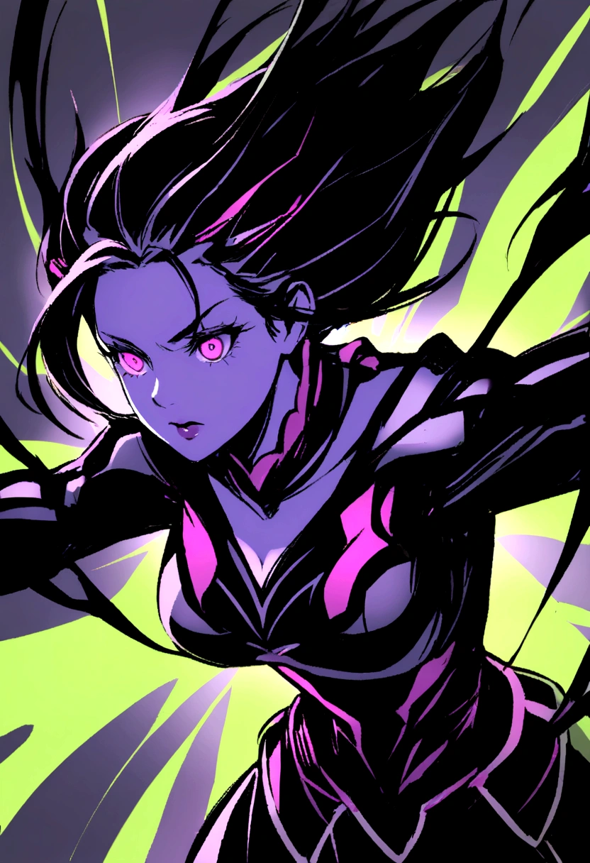 woman focusing her power around her